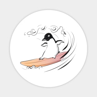 Surfing Penguin Magnet